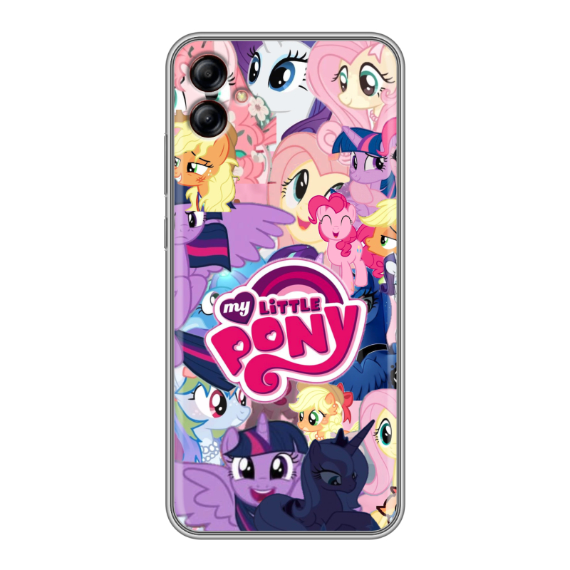 Силиконовый противоударный чехол на Samsung Galaxy A04e с принтом My little pony Дружба чудо Силиконовый противоударный чехол на Samsung Galaxy A04e с принтом My little pony Дружба чудо