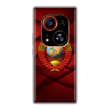 Силиконовый чехол на Tecno Phantom X2 Pro с принтом Герб СССР