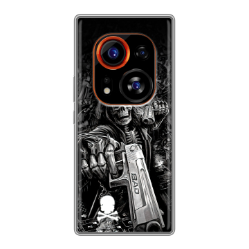Силиконовый чехол на Tecno Phantom X2 Pro с принтом Скелет