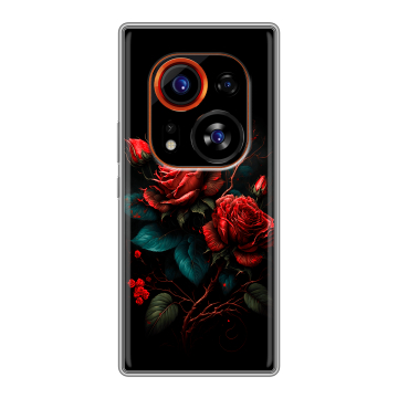 Силиконовый чехол на Tecno Phantom X2 Pro с принтом Розы красные Силиконовый чехол на Tecno Phantom X2 Pro с принтом Розы красные