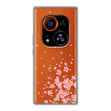 Силиконовый чехол на Tecno Phantom X2 Pro с принтом Ветка сакуры Силиконовый чехол на Tecno Phantom X2 Pro с принтом Ветка сакуры