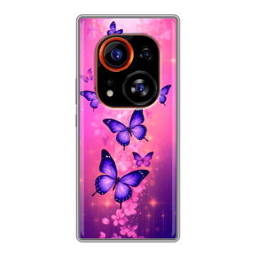 Силиконовый чехол на Tecno Phantom X2 Pro с принтом Бабочки Силиконовый чехол на Tecno Phantom X2 Pro с принтом Бабочки