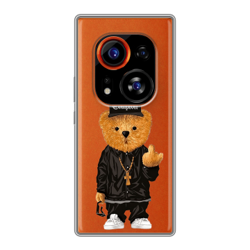 Силиконовый чехол на Tecno Phantom X2 Pro с принтом Мишка Силиконовый чехол на Tecno Phantom X2 Pro с принтом Мишка