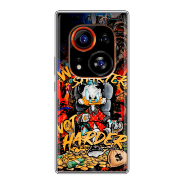 Силиконовый чехол на Tecno Phantom X2 Pro с принтом Дональд Дак Деньги Силиконовый чехол на Tecno Phantom X2 Pro с принтом Дональд Дак Деньги