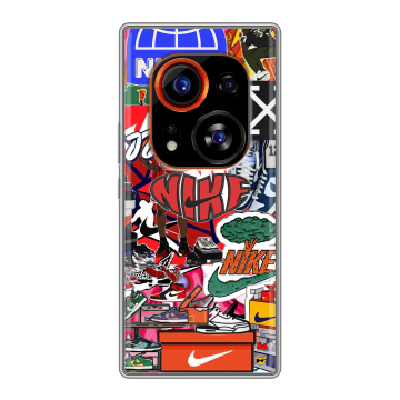 Силиконовый чехол на Tecno Phantom X2 Pro с принтом Найк Nike яркий Силиконовый чехол на Tecno Phantom X2 Pro с принтом Найк Nike яркий