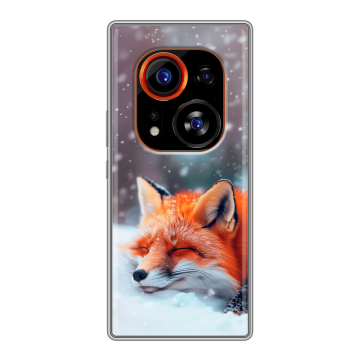 Силиконовый чехол на Tecno Phantom X2 Pro с принтом лиса Силиконовый чехол на Tecno Phantom X2 Pro с принтом лиса
