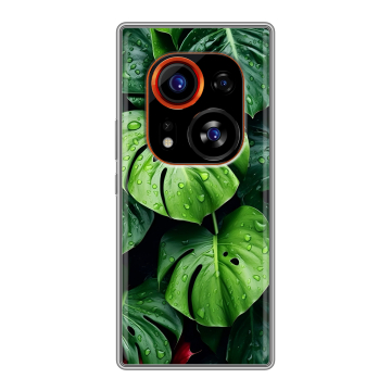Силиконовый чехол на Tecno Phantom X2 Pro с принтом Листья Силиконовый чехол на Tecno Phantom X2 Pro с принтом Листья