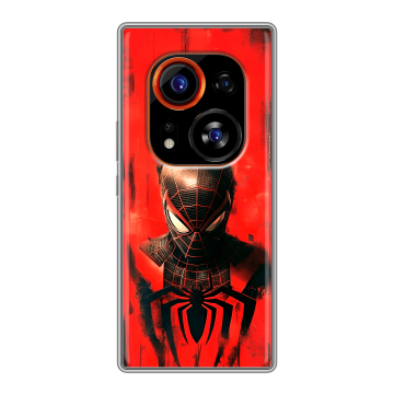 Силиконовый чехол на Tecno Phantom X2 Pro с принтом человек паук spiderman
