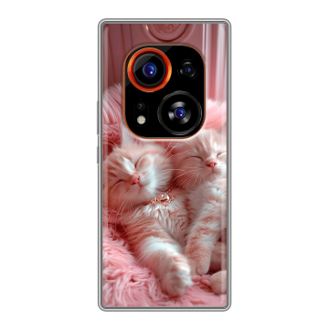 Силиконовый чехол на Tecno Phantom X2 Pro с принтом котята котики Силиконовый чехол на Tecno Phantom X2 Pro с принтом котята котики