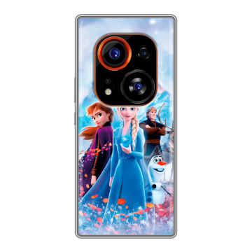 Силиконовый чехол на Tecno Phantom X2 Pro с принтом Холодное сердце Frozen