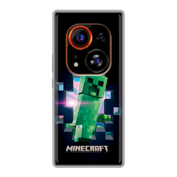Силиконовый чехол на Tecno Phantom X2 Pro с принтом Майнкрафт Minecraft Силиконовый чехол на Tecno Phantom X2 Pro с принтом Майнкрафт Minecraft