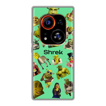 Силиконовый чехол на Tecno Phantom X2 Pro с принтом Шрек Shrek