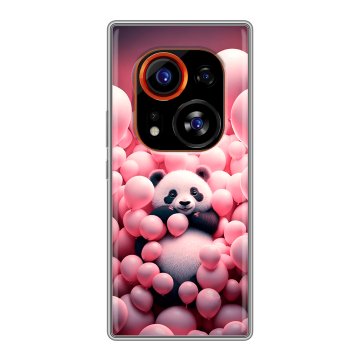 Силиконовый чехол на Tecno Phantom X2 Pro с принтом Панда Силиконовый чехол на Tecno Phantom X2 Pro с принтом Панда
