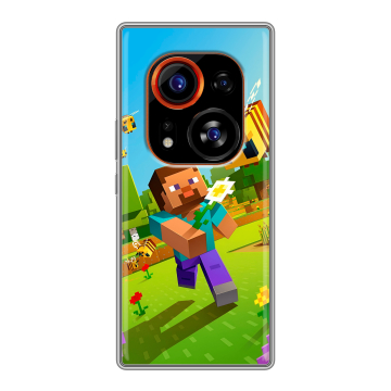 Силиконовый чехол на Tecno Phantom X2 Pro с принтом Майнкрафт Minecraft Силиконовый чехол на Tecno Phantom X2 Pro с принтом Майнкрафт Minecraft