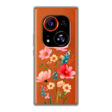 Силиконовый чехол на Tecno Phantom X2 Pro с принтом Цветы