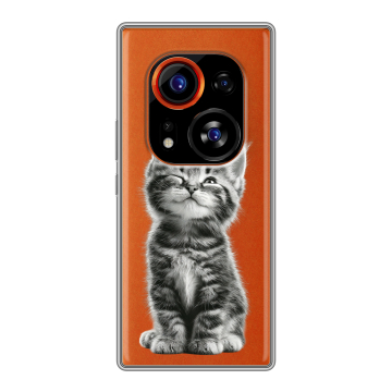 Силиконовый чехол на Tecno Phantom X2 Pro с принтом Котенок Силиконовый чехол на Tecno Phantom X2 Pro с принтом Котенок