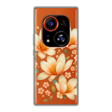 Силиконовый чехол на Tecno Phantom X2 Pro с принтом Цветы