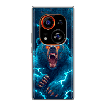Силиконовый чехол на Tecno Phantom X2 Pro с принтом Медведь