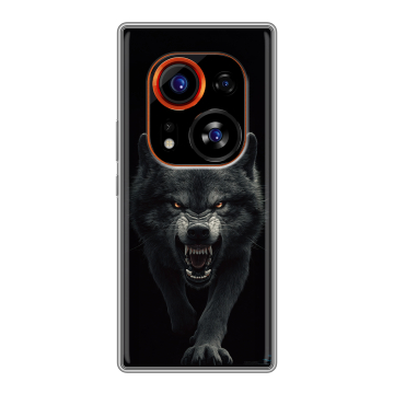 Силиконовый чехол на Tecno Phantom X2 Pro с принтом Волк Силиконовый чехол на Tecno Phantom X2 Pro с принтом Волк