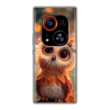 Силиконовый чехол на Tecno Phantom X2 Pro с принтом Милая сова