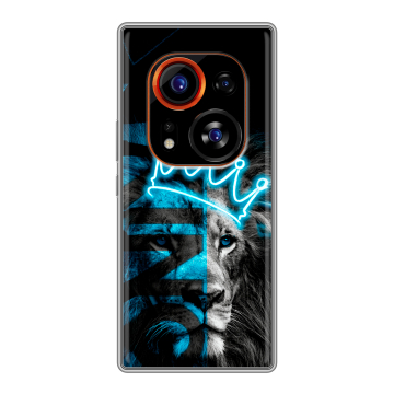 Силиконовый чехол на Tecno Phantom X2 Pro с принтом Король лев
