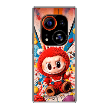 Силиконовый чехол на Tecno Phantom X2 Pro с принтом Labubu Лабубу Силиконовый чехол на Tecno Phantom X2 Pro с принтом Labubu Лабубу