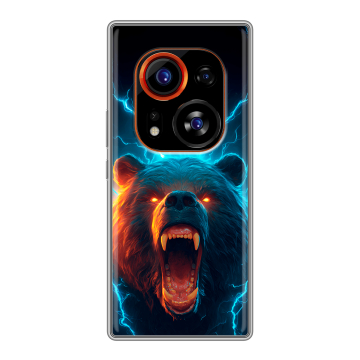 Силиконовый чехол на Tecno Phantom X2 Pro с принтом Медведь