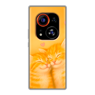 Силиконовый чехол на Tecno Phantom X2 Pro с принтом Милые котята Силиконовый чехол на Tecno Phantom X2 Pro с принтом Милые котята