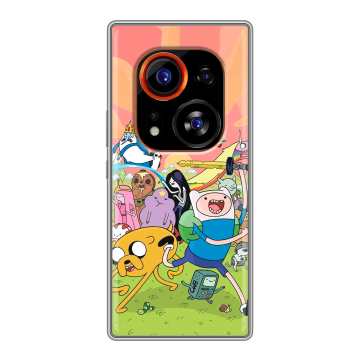 Силиконовый чехол на Tecno Phantom X2 Pro с принтом Adventure time Время приключений