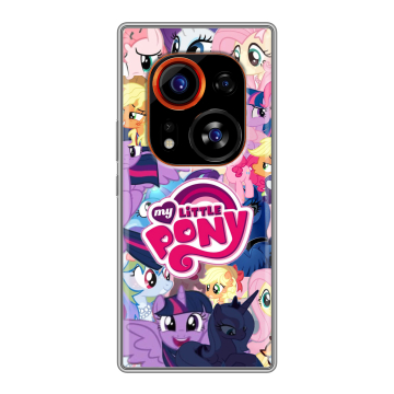 Силиконовый чехол на Tecno Phantom X2 Pro с принтом My little pony Дружба чудо