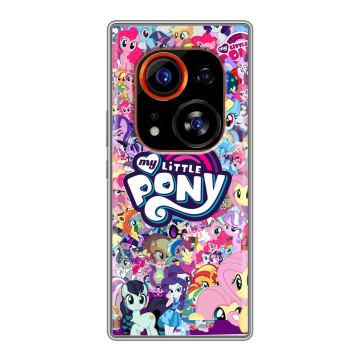 Силиконовый чехол на Tecno Phantom X2 Pro с принтом My little pony Дружба чудо Силиконовый чехол на Tecno Phantom X2 Pro с принтом My little pony Дружба чудо