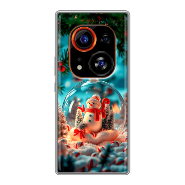 Силиконовый чехол на Tecno Phantom X2 Pro с принтом Новый год