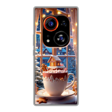Силиконовый чехол на Tecno Phantom X2 Pro с принтом Новый год
