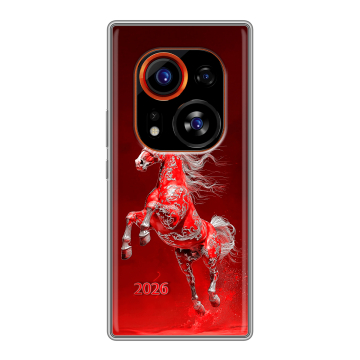 Силиконовый чехол на Tecno Phantom X2 Pro с принтом Новый год