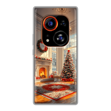 Силиконовый чехол на Tecno Phantom X2 Pro с принтом Новый год