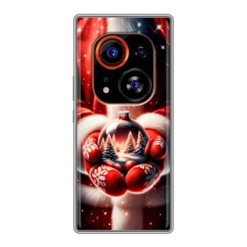 Силиконовый чехол на Tecno Phantom X2 Pro с принтом Новый год