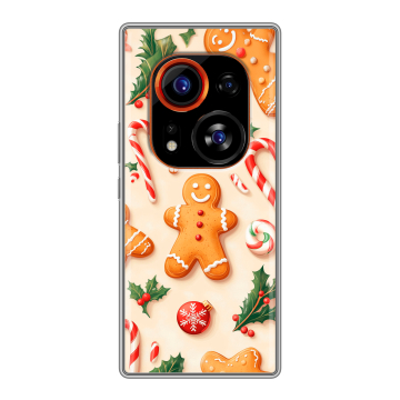 Силиконовый чехол на Tecno Phantom X2 Pro с принтом Новый год