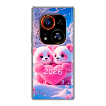 Силиконовый чехол на Tecno Phantom X2 Pro с принтом Новый год