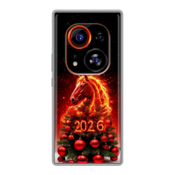 Силиконовый чехол на Tecno Phantom X2 Pro с принтом Новый год