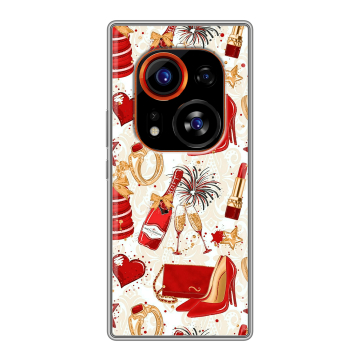 Силиконовый чехол на Tecno Phantom X2 Pro с принтом Новый год