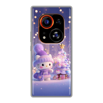 Силиконовый чехол на Tecno Phantom X2 Pro с принтом Новый год