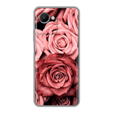 Силиконовый чехол на Realme C30s с принтом Цветы розы