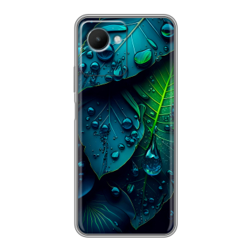 Силиконовый чехол на Realme C30s с принтом Листья