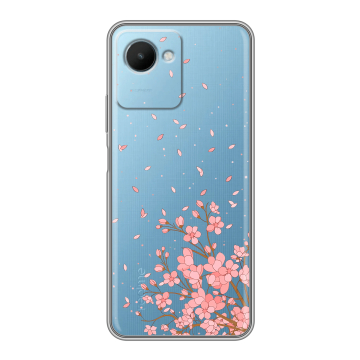 Силиконовый чехол на Realme C30s с принтом Ветка сакуры