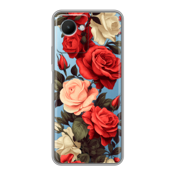 Силиконовый чехол на Realme C30s с принтом Розы