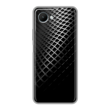 Силиконовый чехол на Realme C30s с принтом Текстура металла