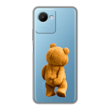 Силиконовый чехол на Realme C30s с принтом Медведь