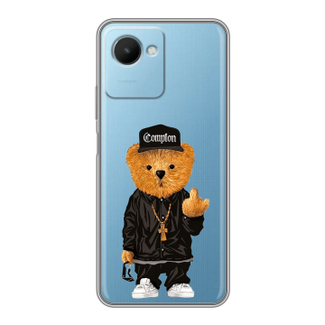 Силиконовый чехол на Realme C30s с принтом Плюшевый медведь