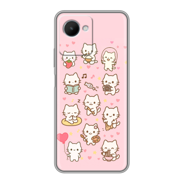 Силиконовый чехол на Realme C30s с принтом Hello Kitty Хелоу Кити