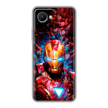 Силиконовый чехол на Realme C30s с принтом Железный человек Ironman